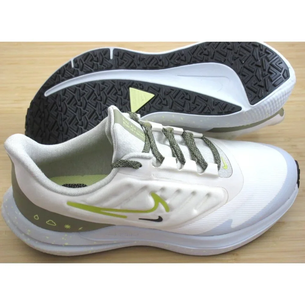 Nike Women's Air Winflo Shield Running Shoes Ivory Olive Green Sizes NIB - Picture 2 of 7